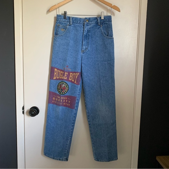 Vintage Bugle Boy Jeans XS 27x27 High Rise Mom 90s - Picture 10 of 11